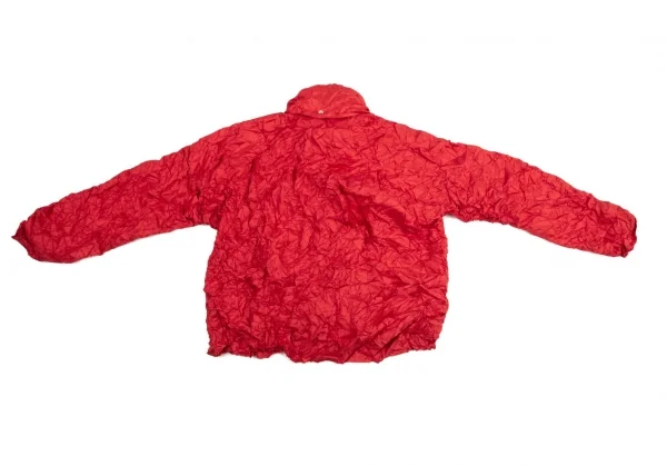 イッセイミヤケISSEY MIYAKEシワプリーツストールカラーシャツ 赤M K-95436_012