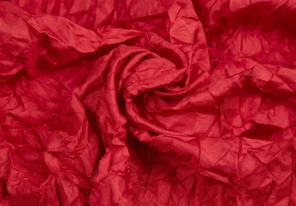 イッセイミヤケISSEY MIYAKEシワプリーツストールカラーシャツ 赤M K-95436_015