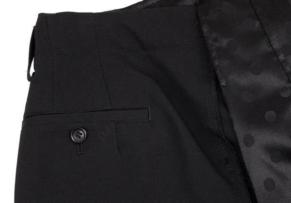 ジュンヤワタナベ コムデギャルソンJUNYA WATANABE COMME des GARCONS ウールギャバ切替ドットジャガードサテンプリーツスカート 黒S K-95448_010