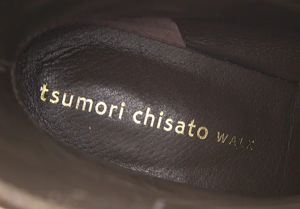 ツモリチサトTSUMORI CHISATO レザーエンジニアブーツ モカ23 K-95452_014