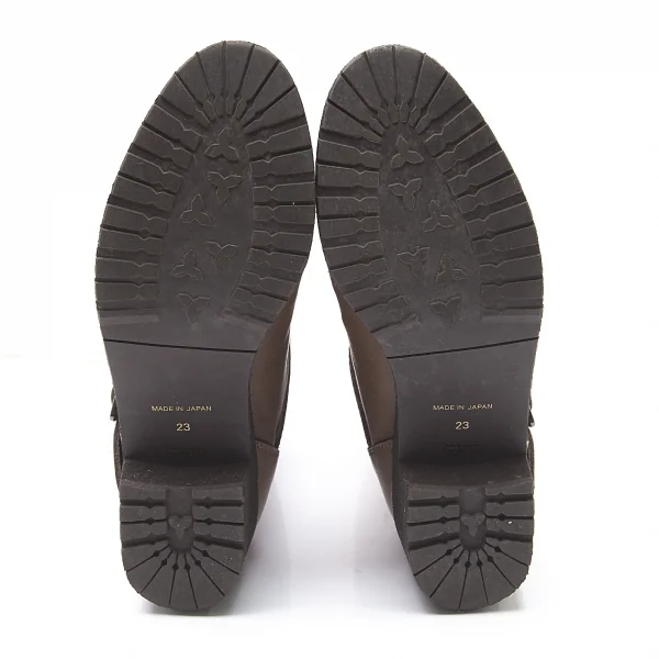 ツモリチサトTSUMORI CHISATO レザーエンジニアブーツ モカ23 K-95452_005