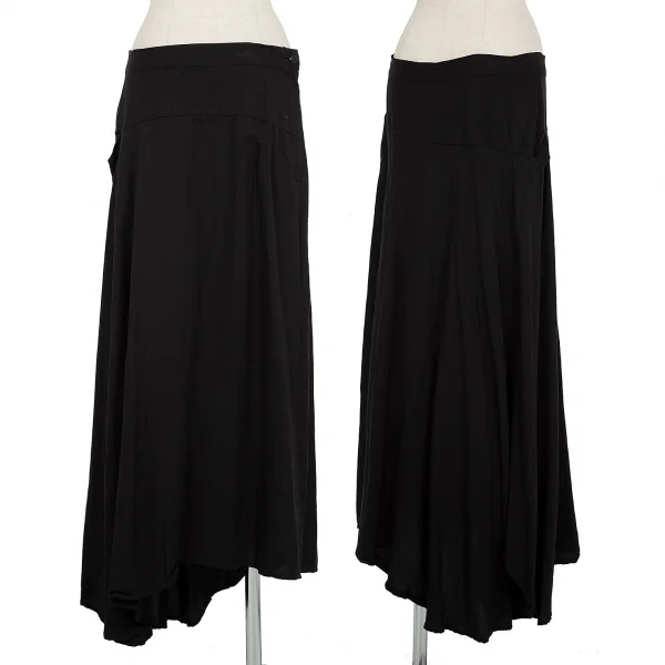 Y's Tencel Linen Skirt Black 2 K-95486_001