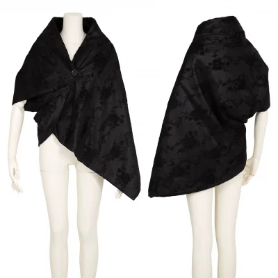 トリコ コムデギャルソンtricot COMME des GARCONS レースレイヤード中綿ボレロジャケット 黒