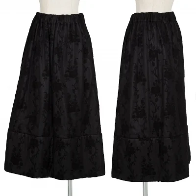 トリコ コムデギャルソンtricot COMME des GARCONS レースレイヤード中綿スカート 黒