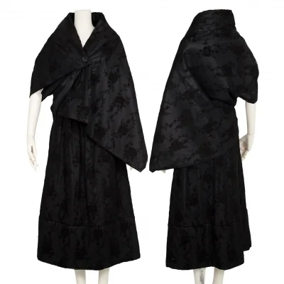 トリコ コムデギャルソンtricot COMME des GARCONS レースレイヤード中綿セットアップ 黒