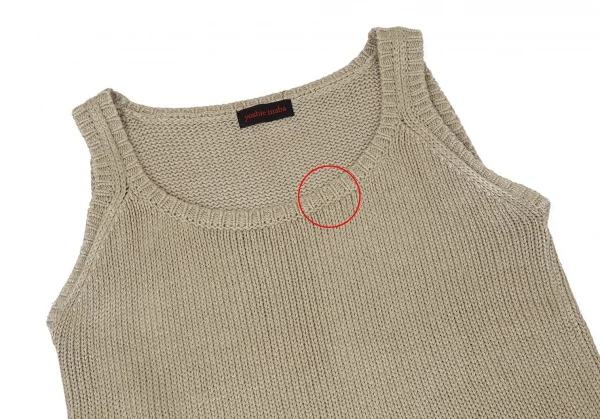 ヨシエイナバyoshie inaba シルクリネンニットタンクトップ グレージュM位 K-95512_003