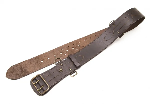 レキップ ヨシエイナバL'EQUIPE YOSHIE INABA ステッチレザーベルト こげ茶 K-95525_002