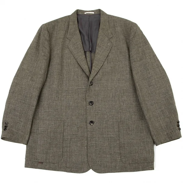 Papas Linen 3B Jacket Khaki L K-95543_001