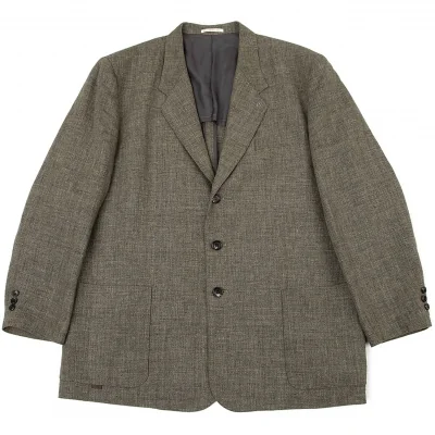 パパスPapas リネン3Bジャケット カーキ