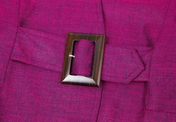 クリスチャンディオールChristian Dior ベルテッドノーカラージャケット ピンクM K-95552_009