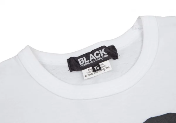 ブラックコムデギャルソンBLACK COMME des GARCONS タイポグラフィプリントTシャツ 白XS K-95560_003