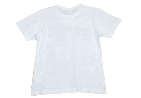 ブラックコムデギャルソンBLACK COMME des GARCONS タイポグラフィプリントTシャツ 白XS K-95560_009