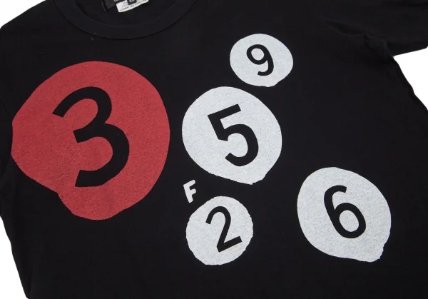 ブラックコムデギャルソンBLACK COMME des GARCONS ナンバリングプリントTシャツ 黒XS K-95562_005
