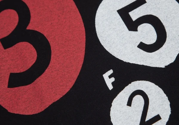 ブラックコムデギャルソンBLACK COMME des GARCONS ナンバリングプリントTシャツ 黒XS K-95562_006