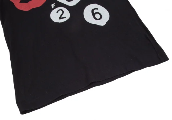 ブラックコムデギャルソンBLACK COMME des GARCONS ナンバリングプリントTシャツ 黒XS K-95562_007