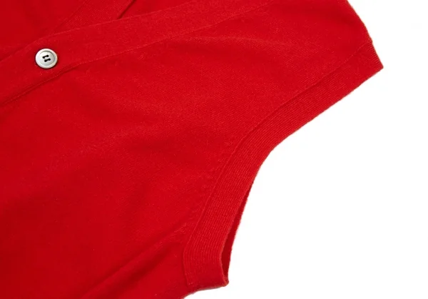 コムデギャルソン オムCOMME des GARCONS HOMME ウールナイロンニットカーディガンベスト 赤M位 K-95590_003