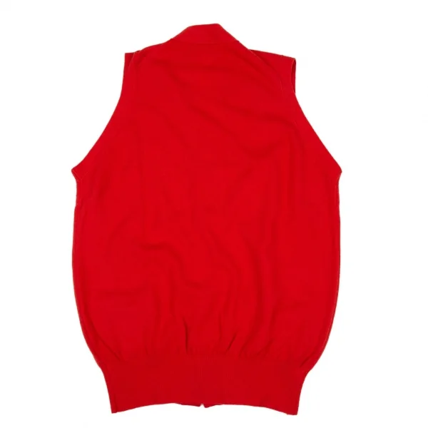 コムデギャルソン オムCOMME des GARCONS HOMME ウールナイロンニットカーディガンベスト 赤M位 K-95590_008