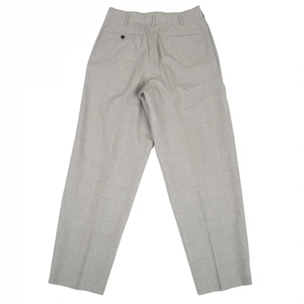 コムデギャルソン オムCOMME des GARCONS HOMME ハウンドトゥースツータックテーパードパンツ グレーオフM K-95600_011