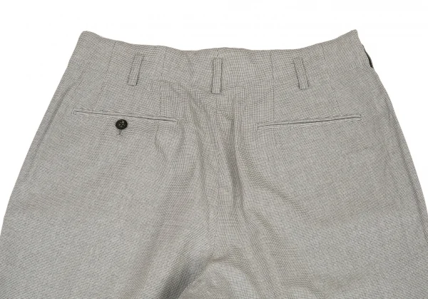 コムデギャルソン オムCOMME des GARCONS HOMME ハウンドトゥースツータックテーパードパンツ グレーオフM K-95600_012