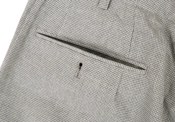 コムデギャルソン オムCOMME des GARCONS HOMME ハウンドトゥースツータックテーパードパンツ グレーオフM K-95600_013