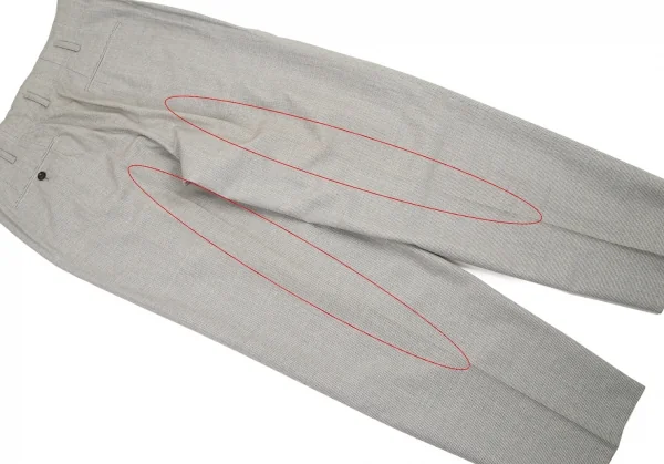 コムデギャルソン オムCOMME des GARCONS HOMME ハウンドトゥースツータックテーパードパンツ グレーオフM K-95600_014