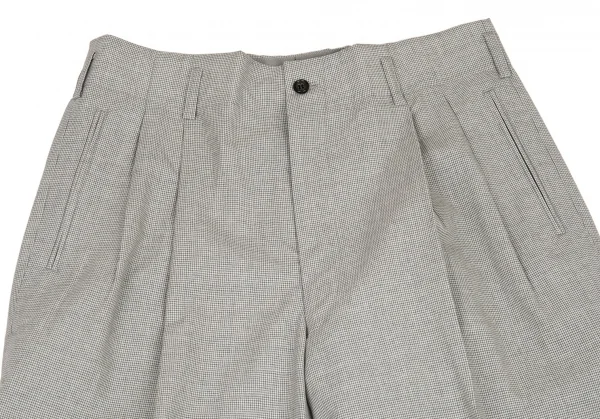 コムデギャルソン オムCOMME des GARCONS HOMME ハウンドトゥースツータックテーパードパンツ グレーオフM K-95600_002