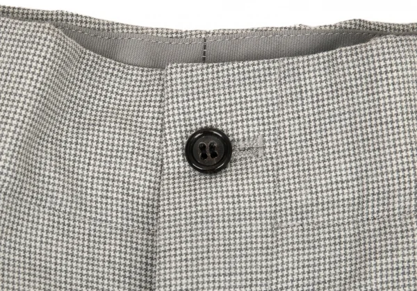 コムデギャルソン オムCOMME des GARCONS HOMME ハウンドトゥースツータックテーパードパンツ グレーオフM K-95600_003