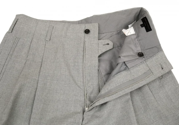 コムデギャルソン オムCOMME des GARCONS HOMME ハウンドトゥースツータックテーパードパンツ グレーオフM K-95600_004