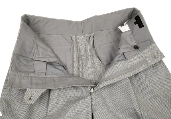 コムデギャルソン オムCOMME des GARCONS HOMME ハウンドトゥースツータックテーパードパンツ グレーオフM K-95600_005