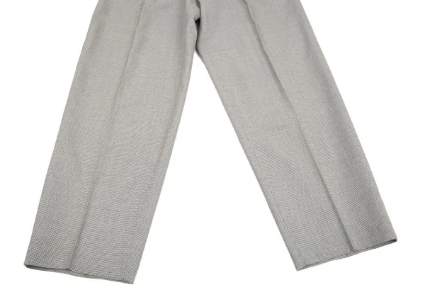 コムデギャルソン オムCOMME des GARCONS HOMME ハウンドトゥースツータックテーパードパンツ グレーオフM K-95600_009