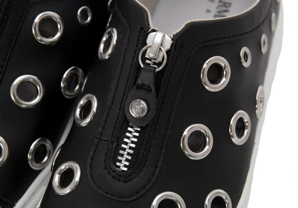 アルマーニジーンズARMANI JEANS レザーアイレットデザインスニーカー 黒38(24位) K-95627_006
