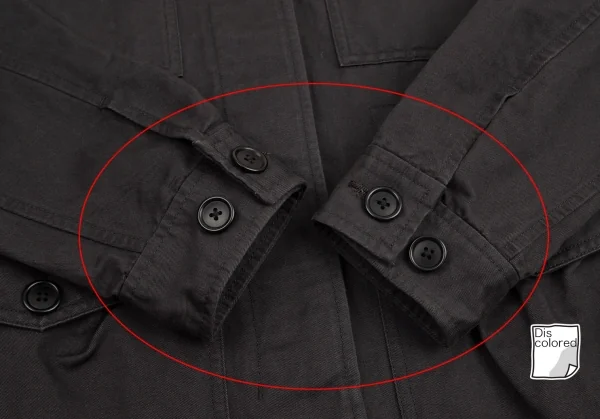 マーガレットハウエルMHL コットンリネンミリタリージャケット チャコールI K-95632_010