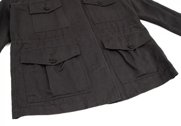 マーガレットハウエルMHL コットンリネンミリタリージャケット チャコールI K-95632_012
