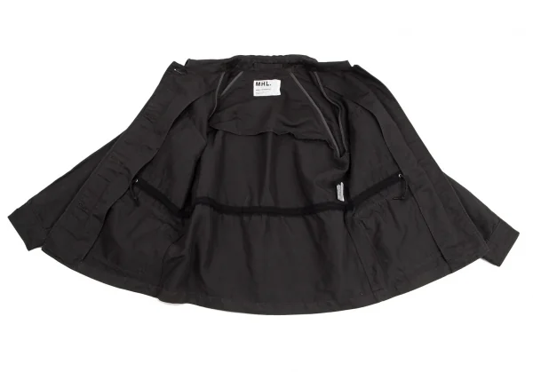 マーガレットハウエルMHL コットンリネンミリタリージャケット チャコールI K-95632_015