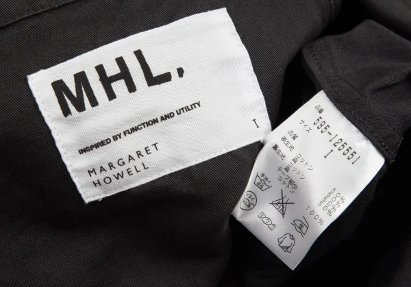 マーガレットハウエルMHL コットンリネンミリタリージャケット チャコールI K-95632_019