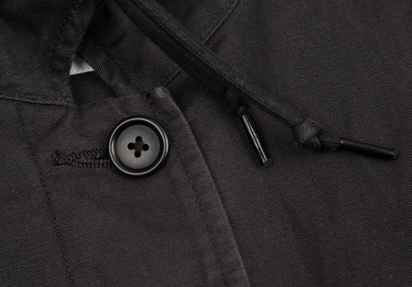 マーガレットハウエルMHL コットンリネンミリタリージャケット チャコールI K-95632_007