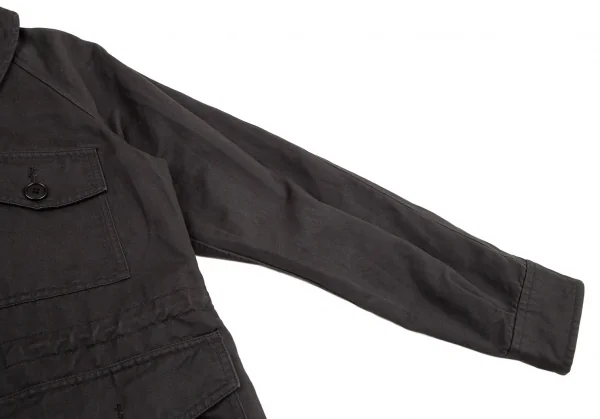 マーガレットハウエルMHL コットンリネンミリタリージャケット チャコールI K-95632_009