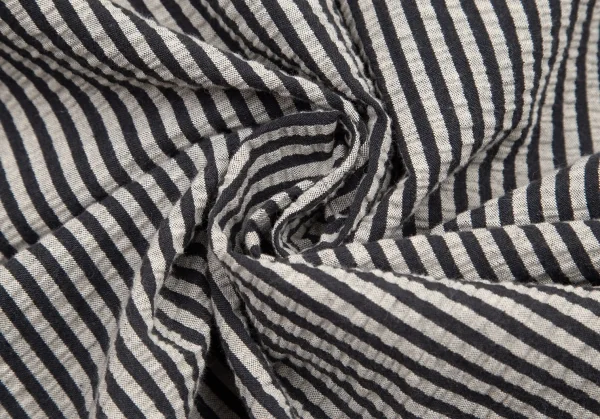 ワイズフォーリビングY's for living リップルストライプノースリーブワンピース グレー黒M位 K-95637_012