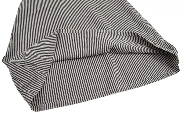 ワイズフォーリビングY's for living リップルストライプノースリーブワンピース グレー黒M位 K-95637_008