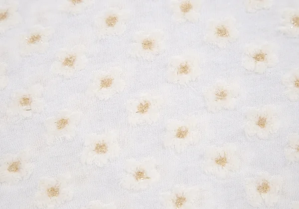 トリコ コムデギャルソン トリコスペシャルtricot COMME des GARCONStricot Special パイル小花柄切替Tシャツ 白M K-95642_006