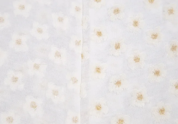 トリコ コムデギャルソン トリコスペシャルtricot COMME des GARCONStricot Special パイル小花柄切替Tシャツ 白M K-95642_009