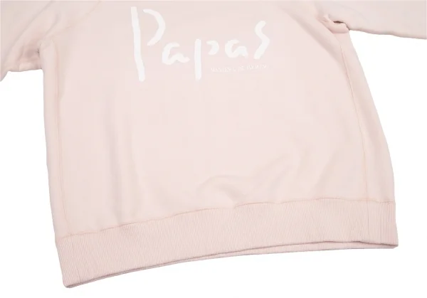 パパスPapas ロゴプリントラグランスウェット ライトピンク46S K-95650_009
