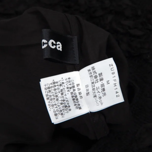 ズッカzucca 製品染めデコルテコサージュ装飾ノースリーブフレアワンピース 黒M K-95683_015