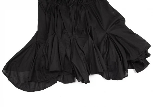 ズッカzucca 製品染めデコルテコサージュ装飾ノースリーブフレアワンピース 黒M K-95683_008