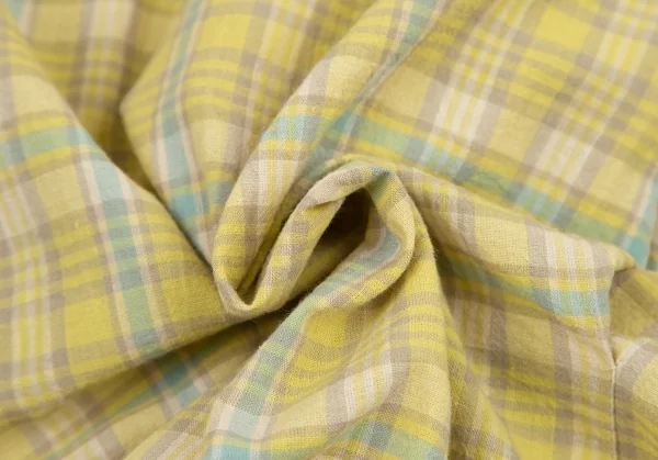 ハイスポーティングギア ミヤケデザインスタジオHAI SPORTING GEAR MIYAKE DESIGN STUDIO コットンリネンチェック半袖シャツ 黄他M K-95739_016