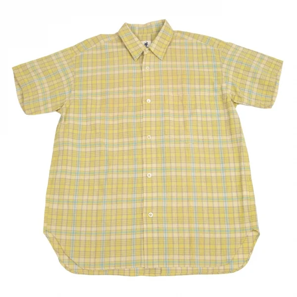 ハイスポーティングギア ミヤケデザインスタジオHAI SPORTING GEAR MIYAKE DESIGN STUDIO コットンリネンチェック半袖シャツ 黄他M K-95739_002