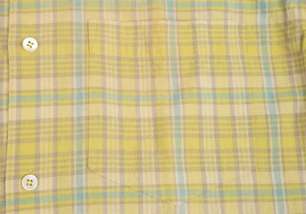 ハイスポーティングギア ミヤケデザインスタジオHAI SPORTING GEAR MIYAKE DESIGN STUDIO コットンリネンチェック半袖シャツ 黄他M K-95739_007