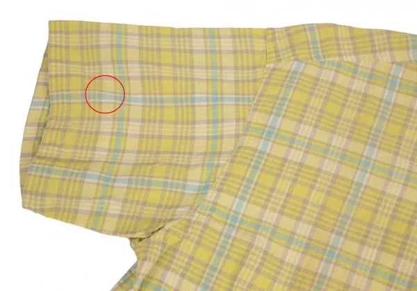 ハイスポーティングギア ミヤケデザインスタジオHAI SPORTING GEAR MIYAKE DESIGN STUDIO コットンリネンチェック半袖シャツ 黄他M K-95739_008