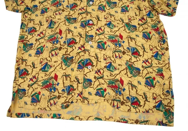 ハイスポーティングギア ミヤケデザインスタジオHAI SPORTING GEAR MIYAKE DESIGN STUDIO 帆船プリントアロハシャツ 黄M K-95741_011