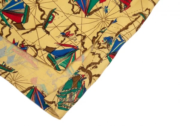 ハイスポーティングギア ミヤケデザインスタジオHAI SPORTING GEAR MIYAKE DESIGN STUDIO 帆船プリントアロハシャツ 黄M K-95741_012